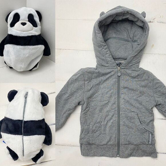 CUBCOATS Papo the Panda 2 in 1 Transforming Pullover Hoodie  Soft Plushie Sz 2T - Picture 1 of 10